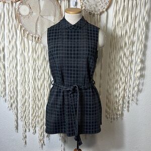 Theory Mochneck Sleeveless Belted Tunic Size M